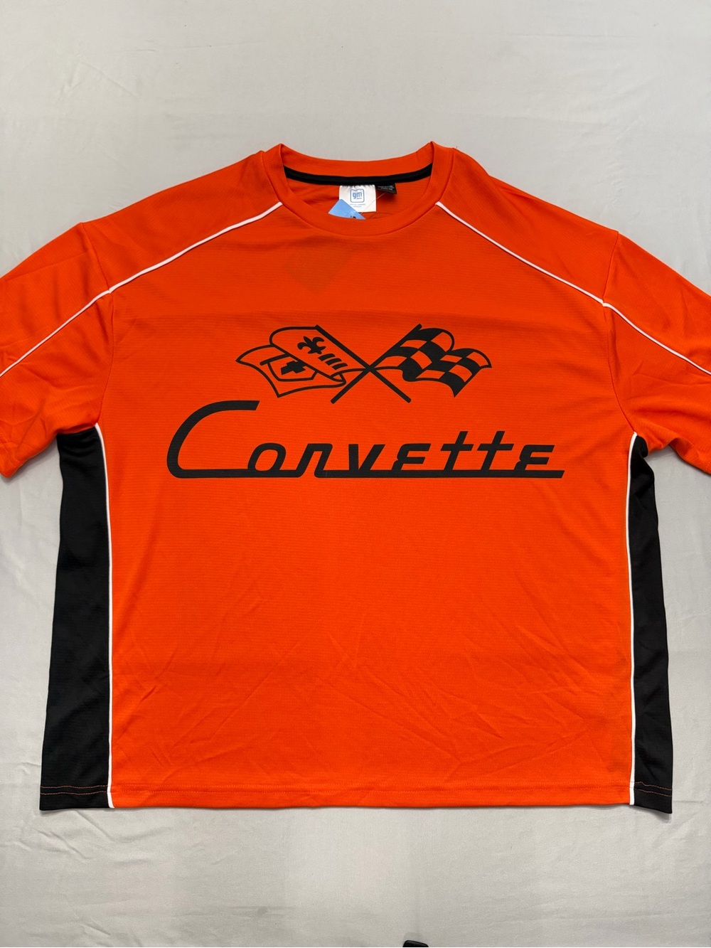 GM Corvette Performance Tee - Bright Orange with Black Accents
